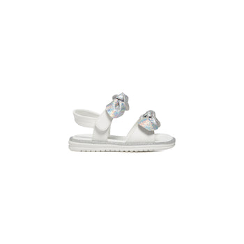 Sandali bianchi con fiocchetti argento Le Scarpe di Alice, Scarpe Bambini, SKU k281000077, Immagine 0